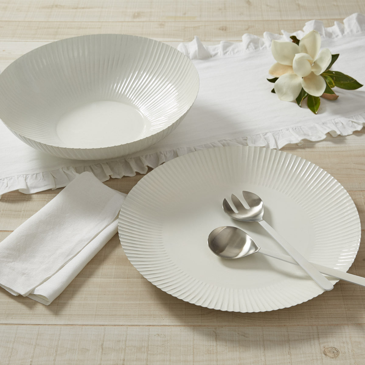 Corrugated 16" Platter - Set of 2 White Park Designs