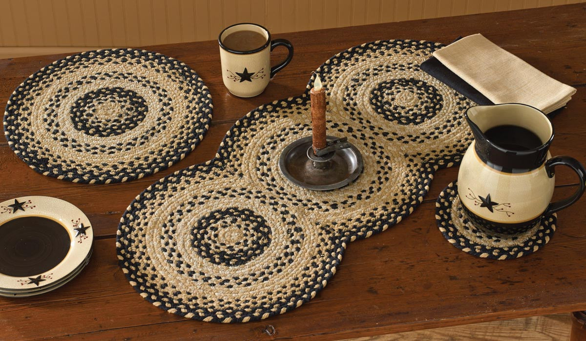 Cornbread Braided Placemat - Round Set Of 6 Park Designs