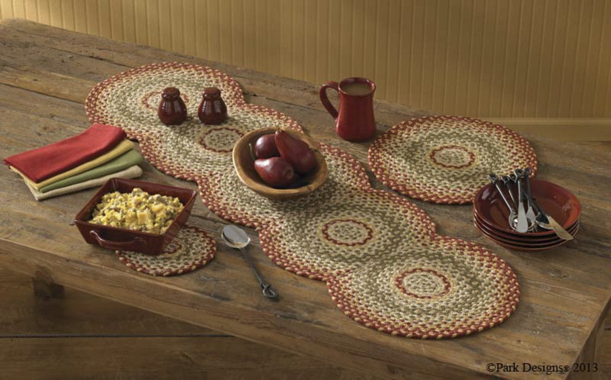 Mill Village Braided Placemat - Round Set Of 6 Park Designs