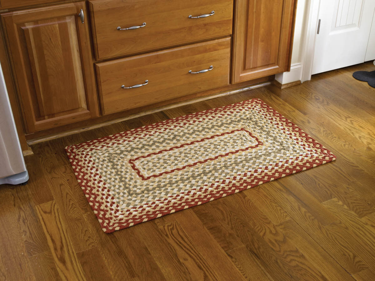 Mill Village Braided Rectangle Rug 27"x45" Park Designs