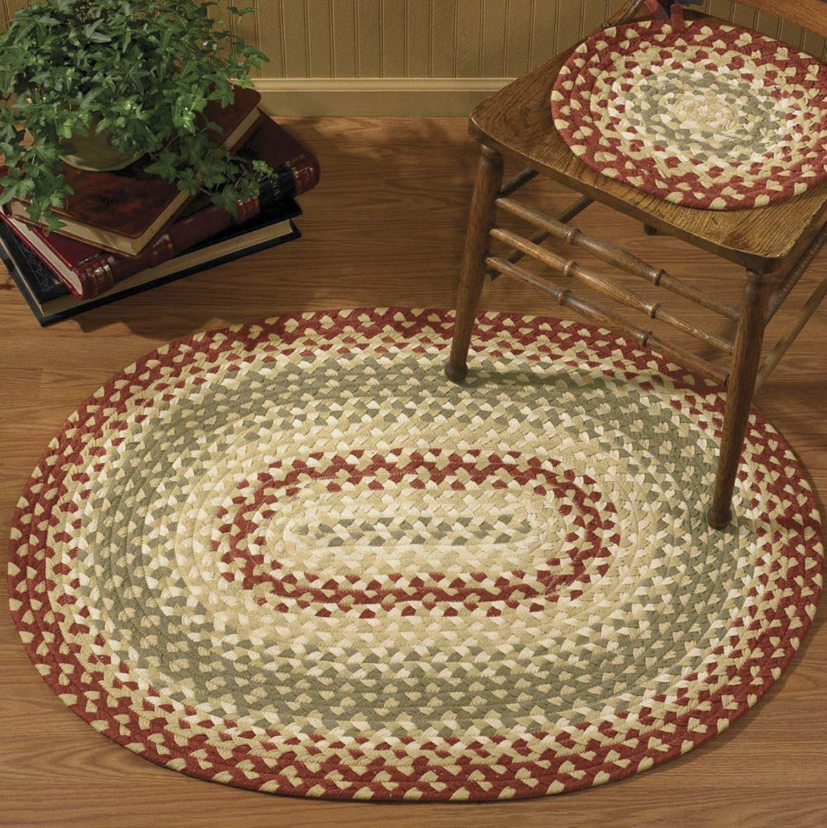 Mill Village Braided Oval Braided Rug - 2.6' x 3.5' (32"x42") Park Designs