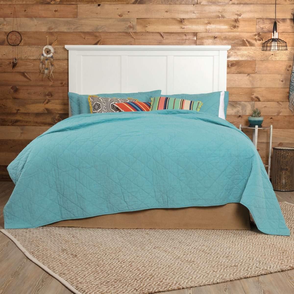 Pueblo Turquoise King Quilt 105Wx95L VHC Brands online