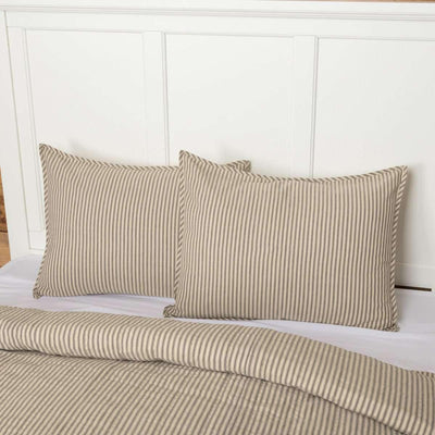 Sawyer Mill Charcoal Ticking Stripe Standard Sham 21x27 VHC Brands
