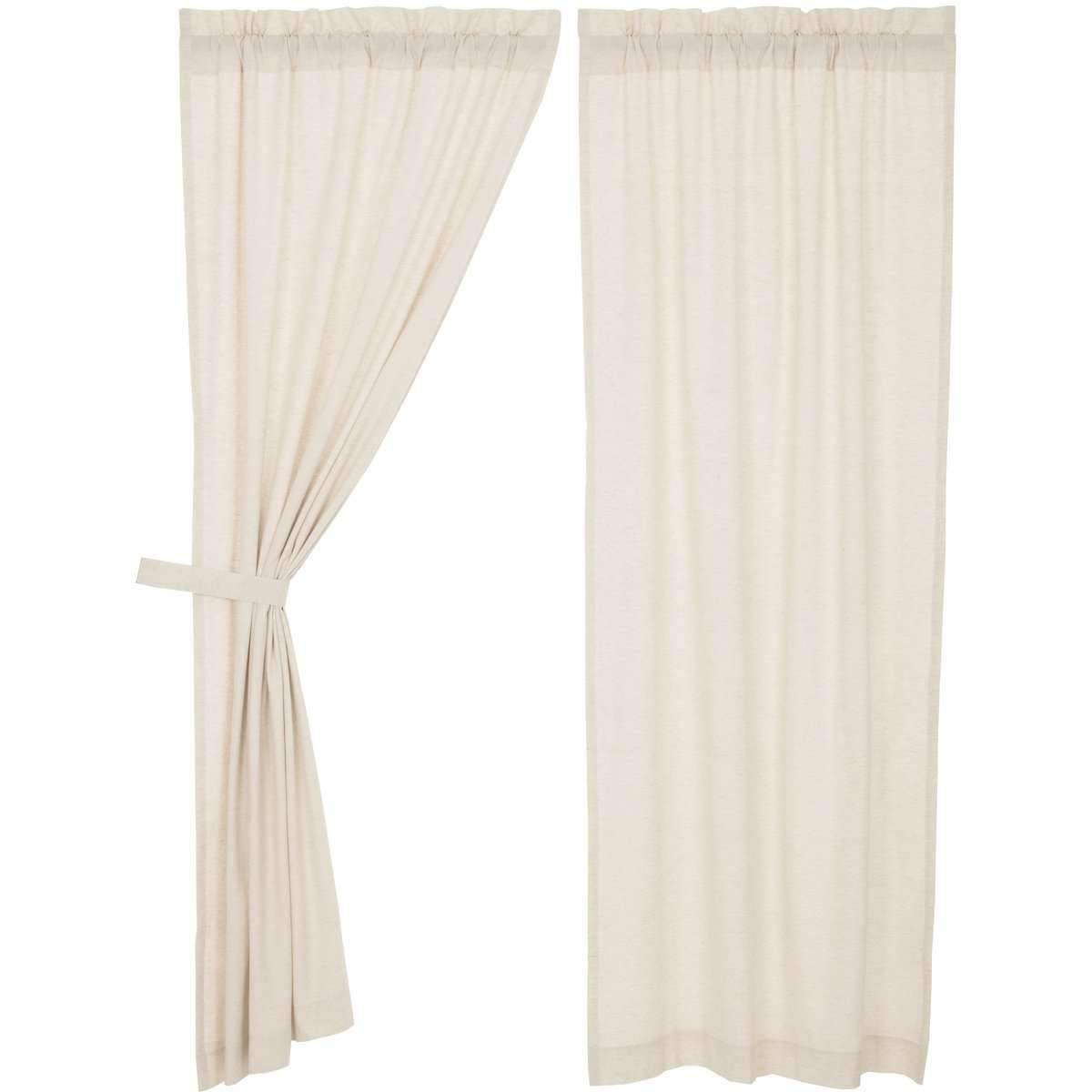 Simple Life Flax Natural Panel Curtain Set of 2 84x40 - The Fox Decor