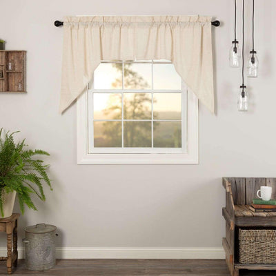 Simple Life Flax Natural Swag Curtain Set of 2 36x36x16