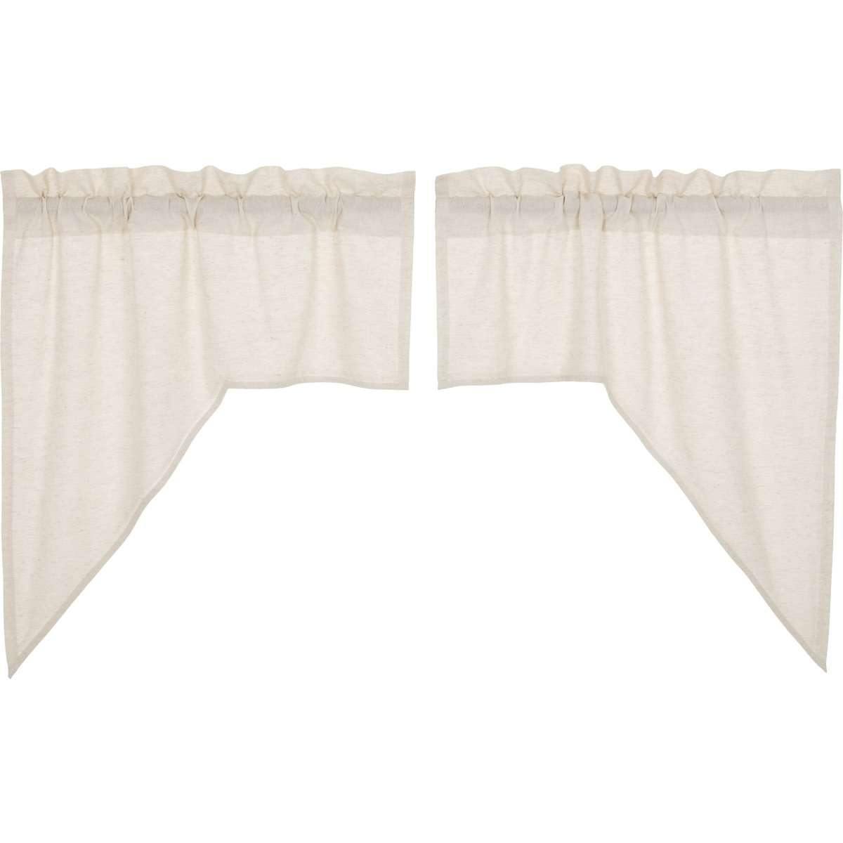 Simple Life Flax Natural Swag Curtain Set of 2 36x36x16 - The Fox Decor