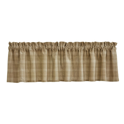 Fieldstone Plaid Valance - Cream Park designs