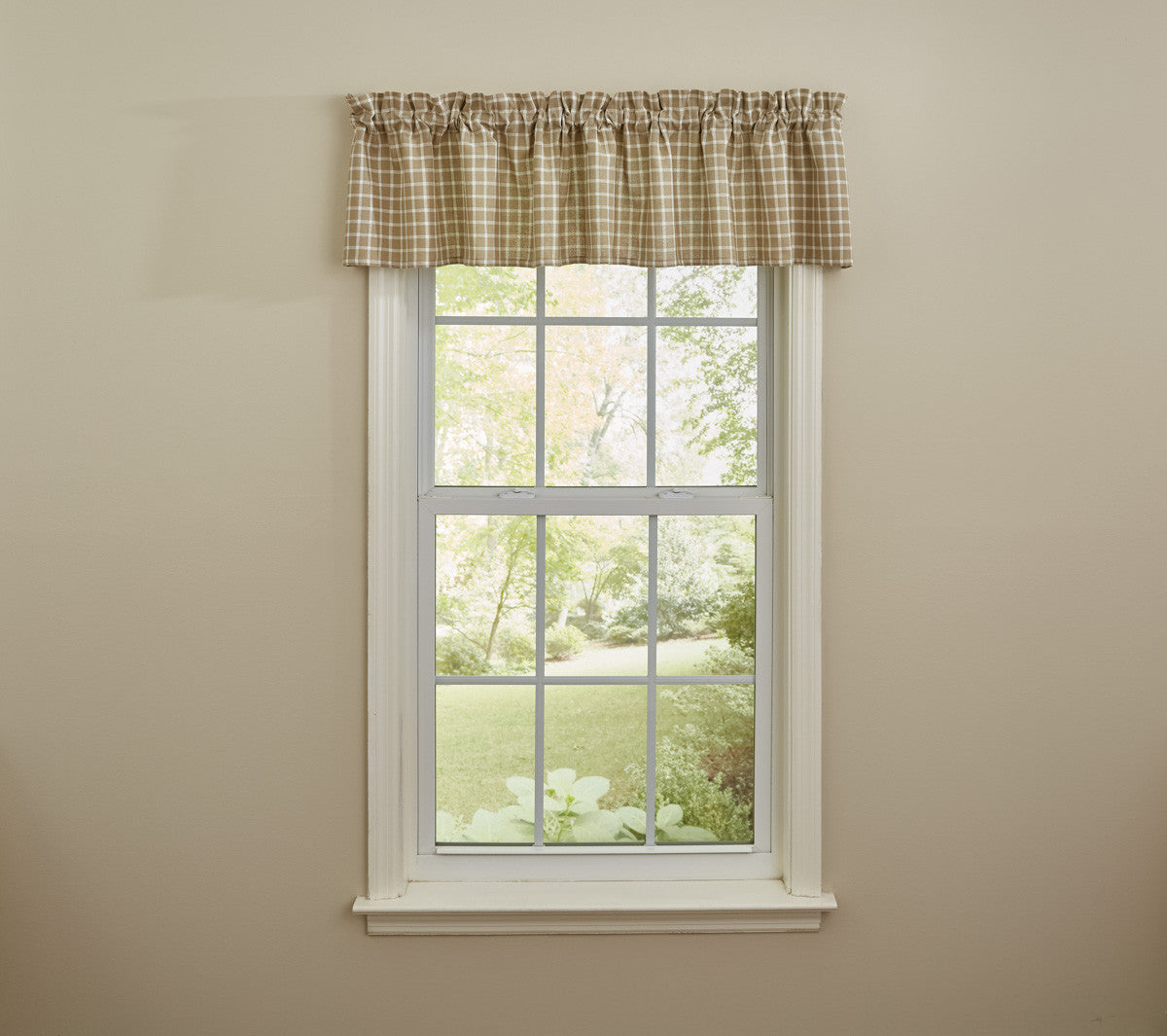 Stoneboro Check Valance - Cream Park designs