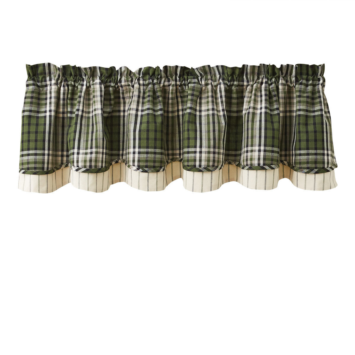 Juniper Plaid Valance - Lined Layered Park Designs