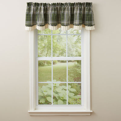 Juniper Plaid Valance - Lined Layered Park Designs