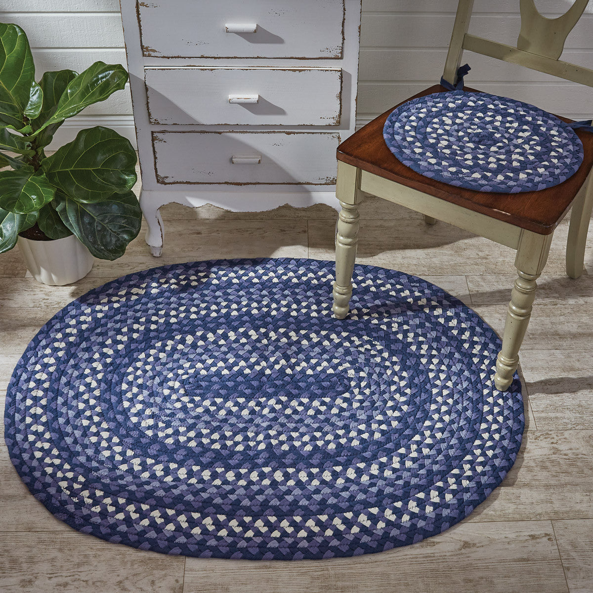 Bluestone Braided Oval Rug 32" x 42" Park Designs