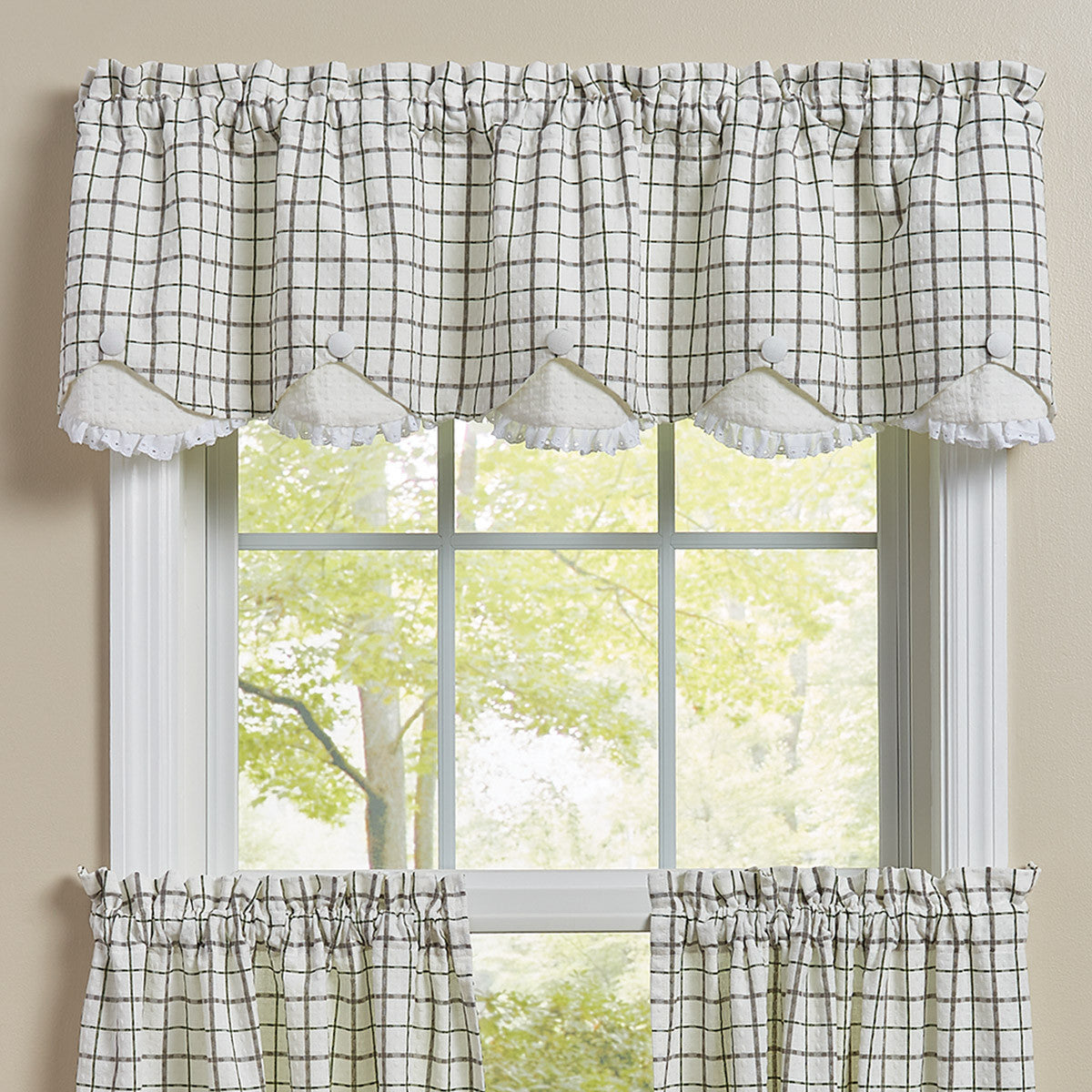 Kindred Lined Scalloped Valance 15" L Park designs