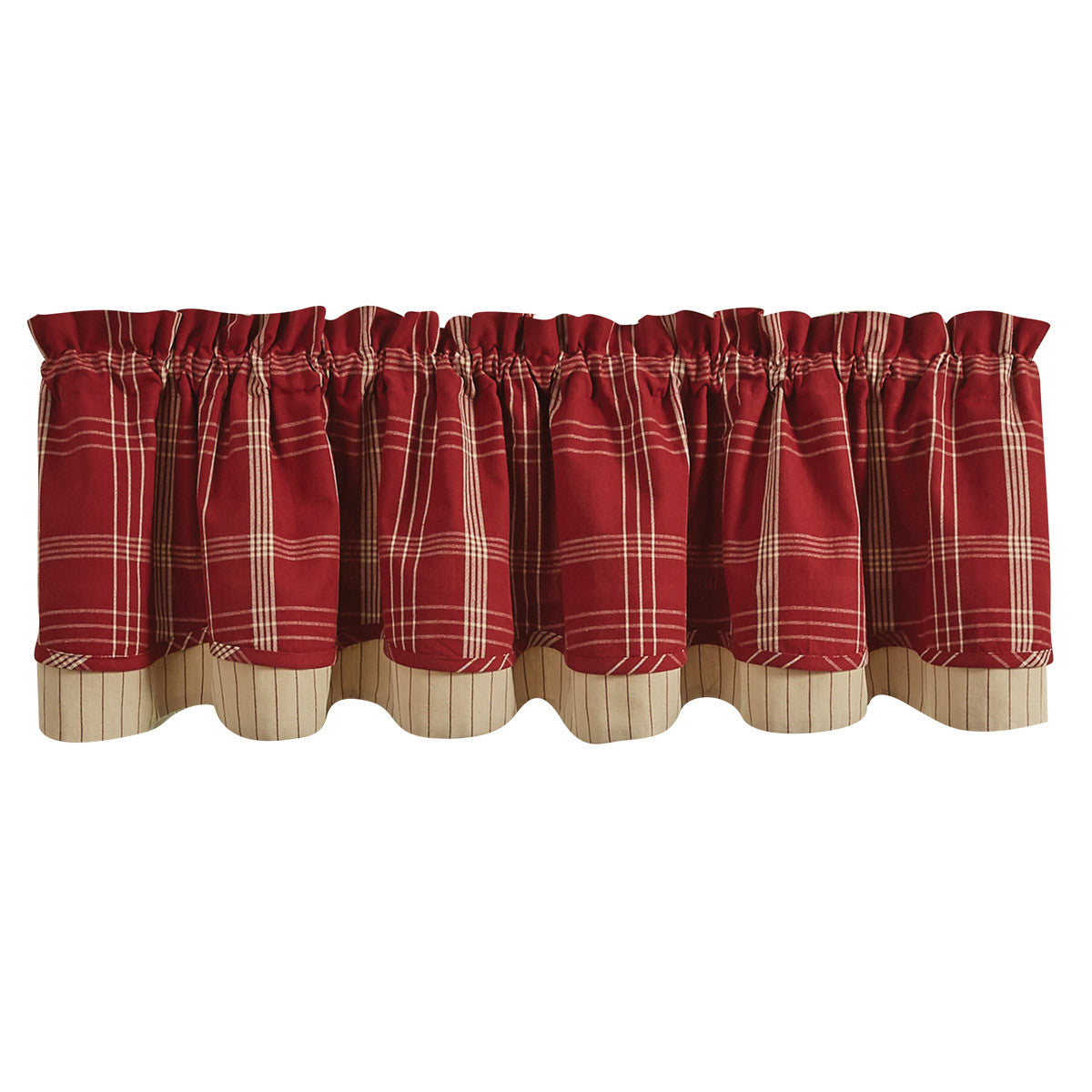 Arlington Lined Layered Valance Curtain - 72" x 16" Park designs