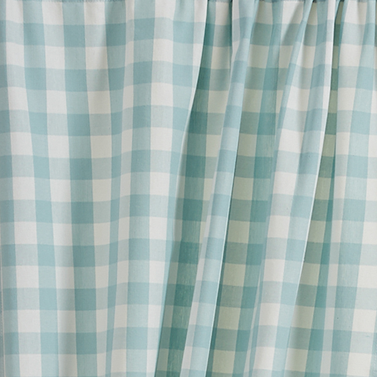 Gingham Check Lined Panels 84" Aqua Park Designs