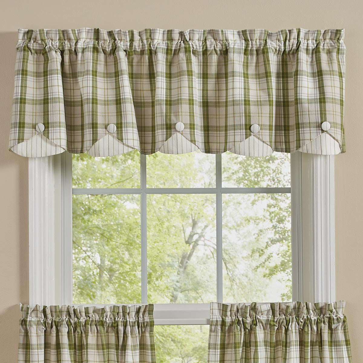 Peaceful Cottage Valance - Scalloped  Park Designs