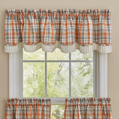 Apricot & Stone Valance - Lined Layered Park Designs