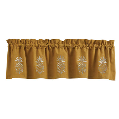 Pineapple Embroidered Valance - Lined 60x14 Park Designs