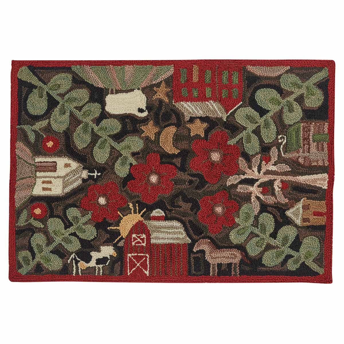 Farm Life Hooked Rug - 2'X3' Park Designs