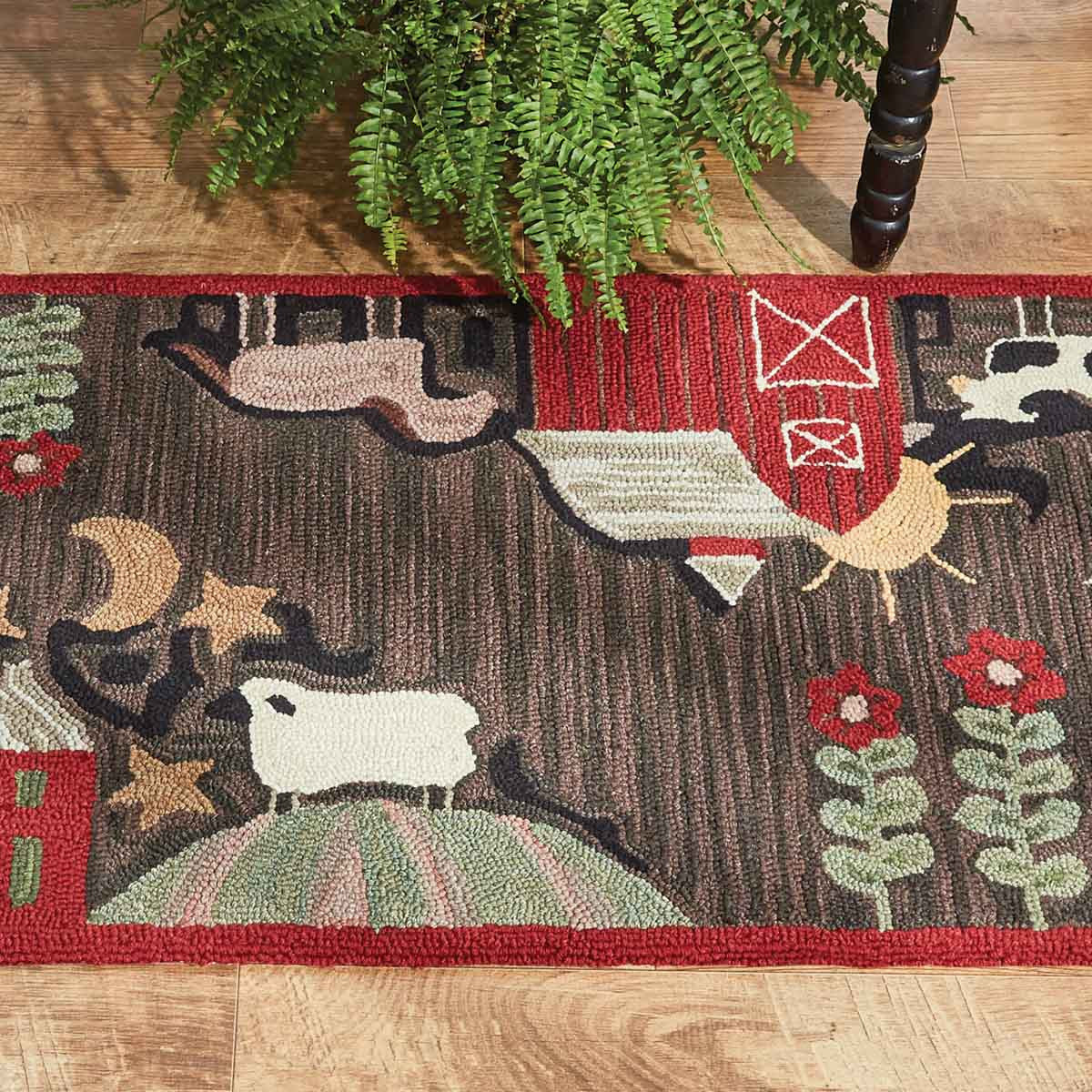 Farm Life Hooked Rug Runner - 2'x6' Park Designs