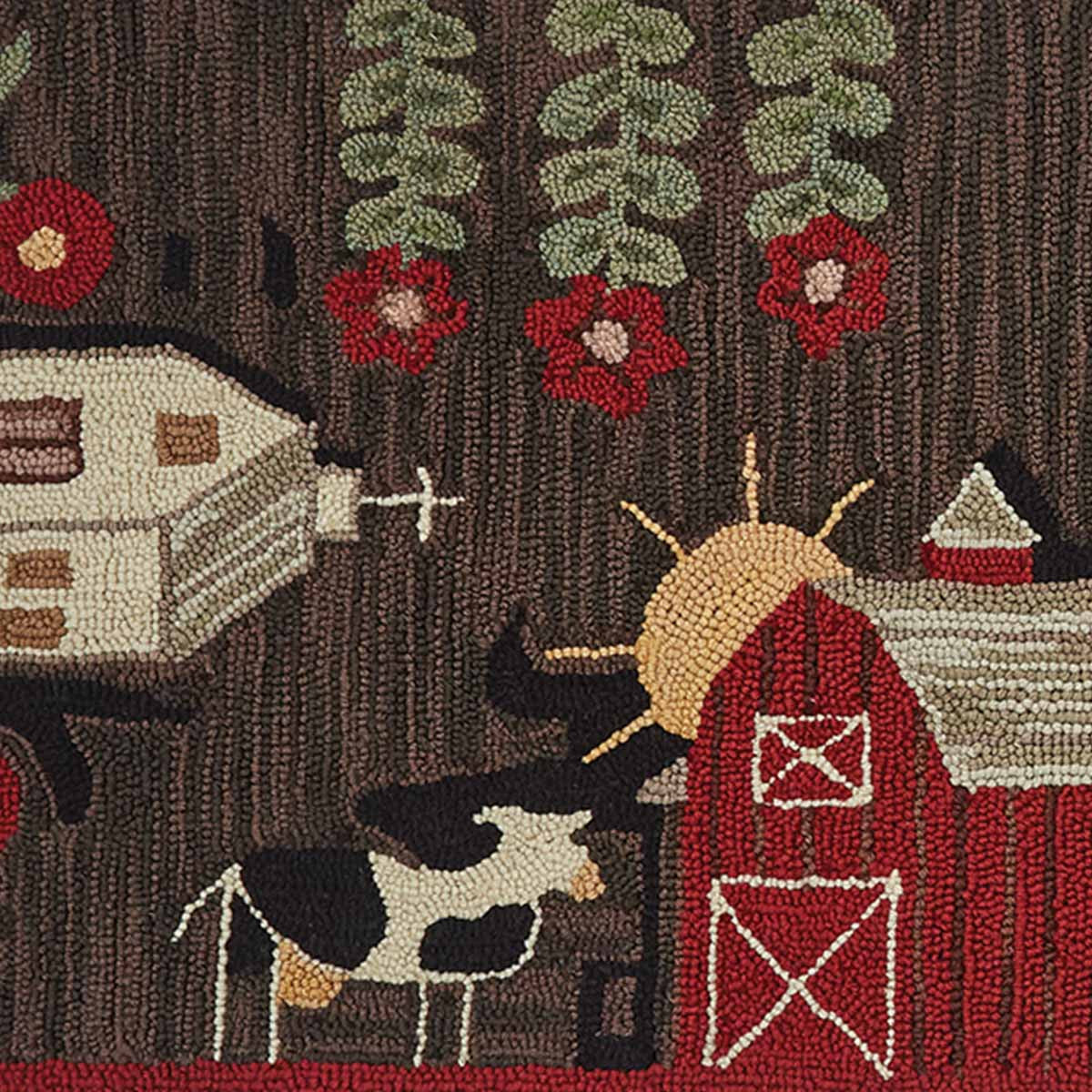 Farm Life Hooked Rug Runner - 2'x6' Park Designs