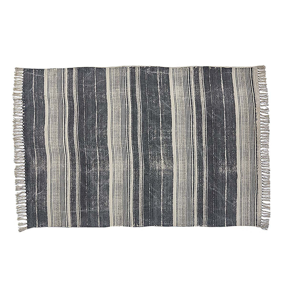 Paintbrush Stripe Rug - Slate - 4' x 6' Park Designs