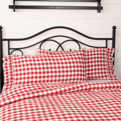 Annie Buffalo Red Check King Pillow Case Set of 2 21x40 VHC Brands