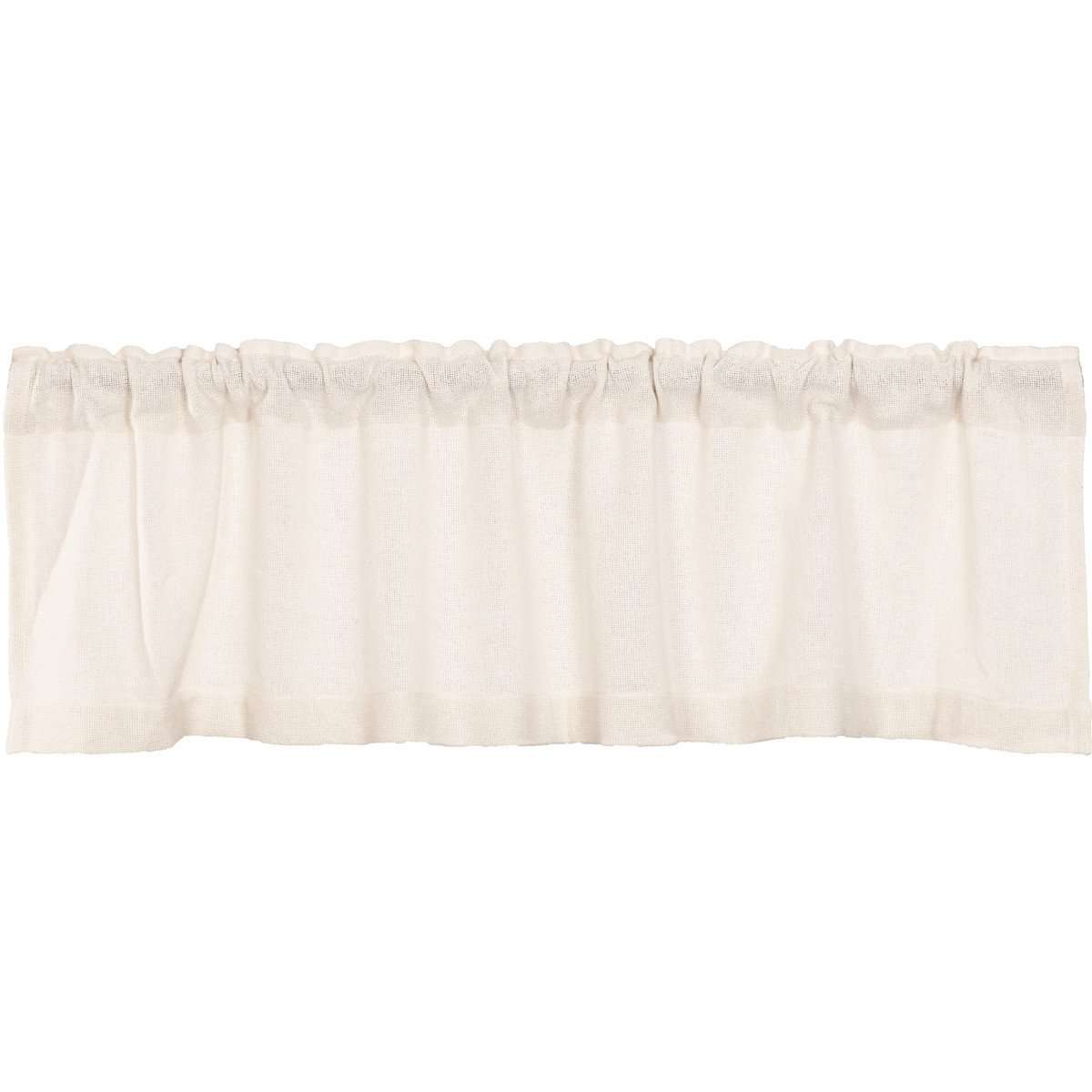 Burlap Valance Curtains Natural, White, Chocolate - The Fox Decor