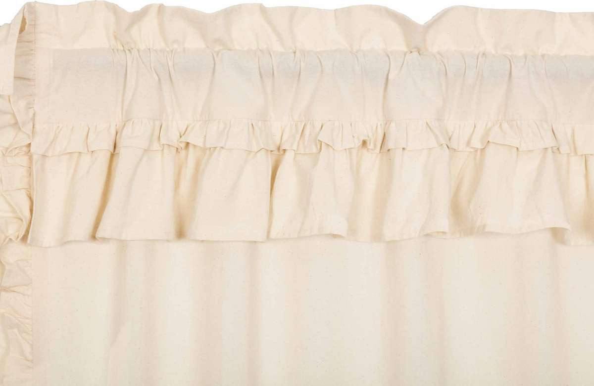 Muslin Ruffled Unbleached Natural Valance Curtain 16x60 VHC Brands - The Fox Decor