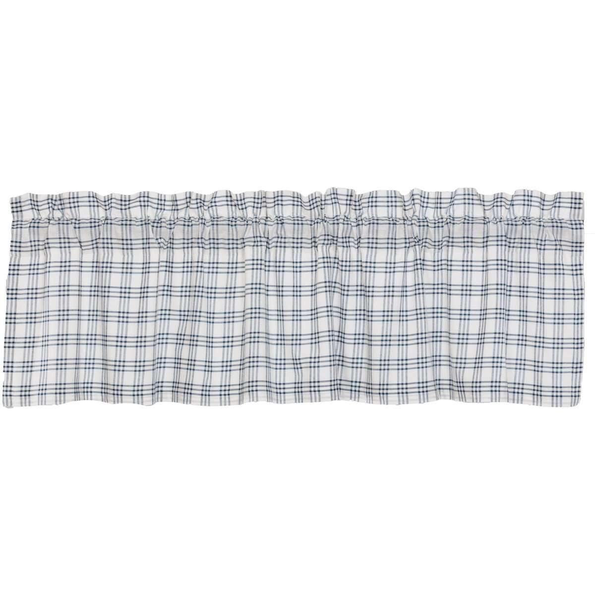 Sawyer Mill Blue Plaid Valance Curtain 16x60 VHC Brands - The Fox Decor