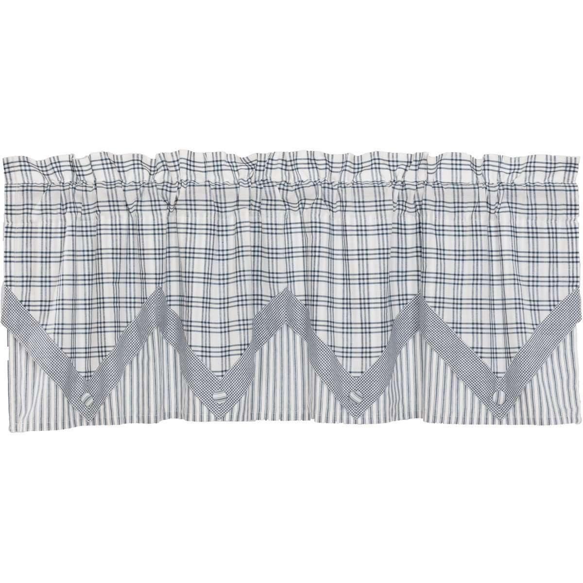 Sawyer Mill Blue Valance Layered Curtain 20x60 VHC Brands - The Fox Decor