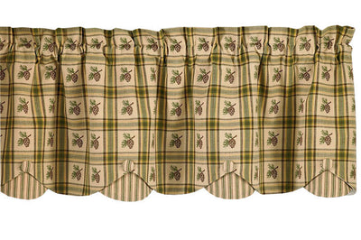 Pine Lodge Valance - Lined Layered Park Designs