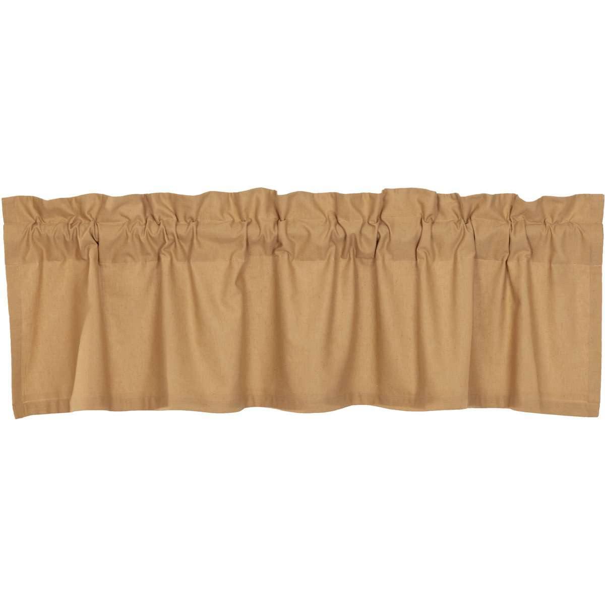 Simple Life Flax Khaki Valance Curtain 16x60 VHC Brands - The Fox Decor