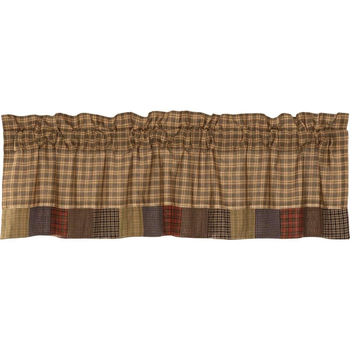 Cedar Ridge Valance Curtain Block Border 16x60 VHC Brands - The Fox Decor