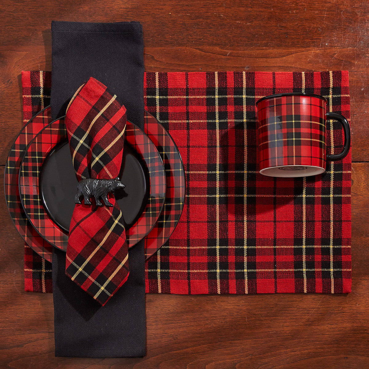 Sportsman Plaid Placemats - Set Of 6 Park Designs