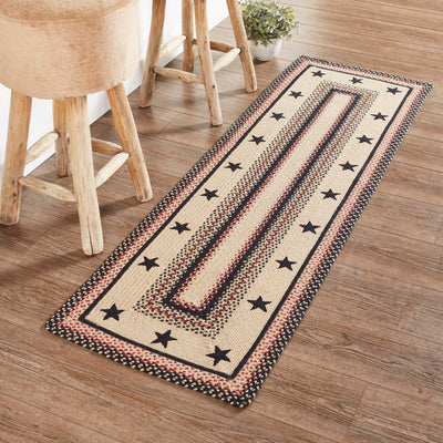 Colonial Star Jute Braided Rug/Runner Rect with Rug Pad 22
