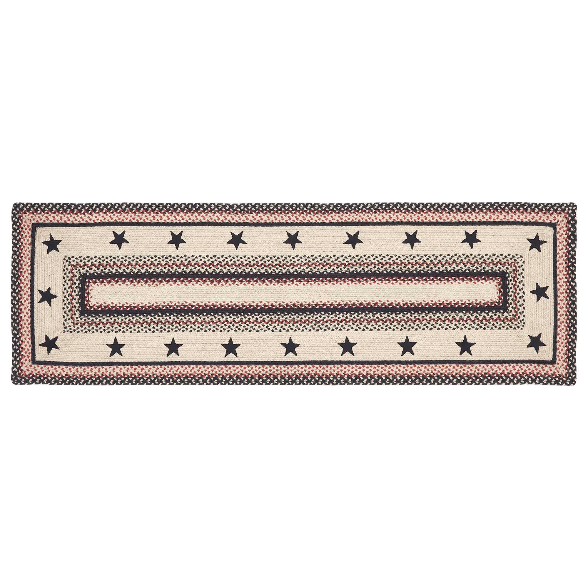 Colonial Star Jute Braided Rug/Runner Rect with Rug Pad 22"x72" VHC Brands