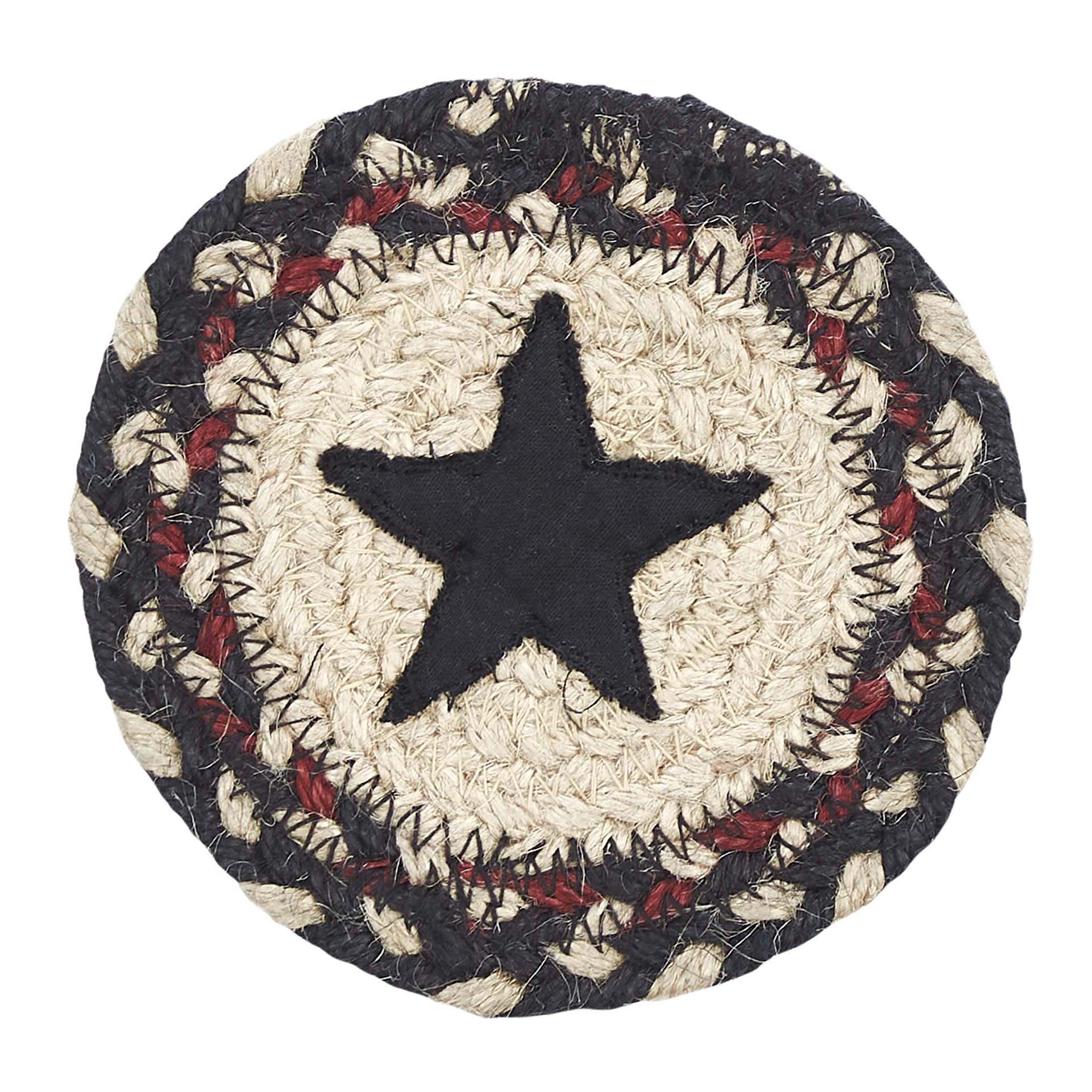 Colonial Star Jute Coaster Set of 6 VHC Brands