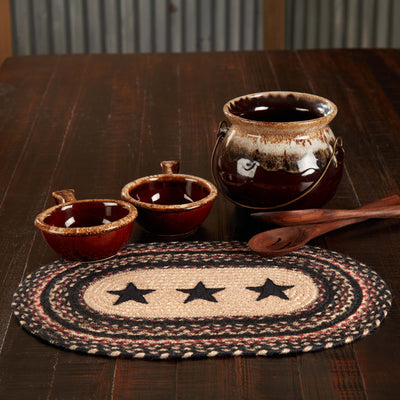 Colonial Star Jute Braided Oval Placemat 12