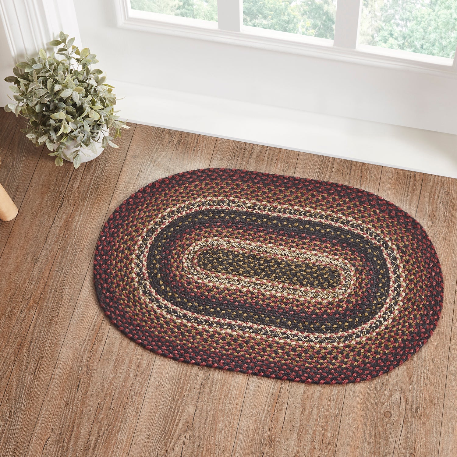 Beckham Jute Braided Rug Oval with Rug Pad 20"x30" VHC Brands