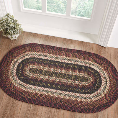 Beckham Jute Braided Rug Oval with Rug Pad 27
