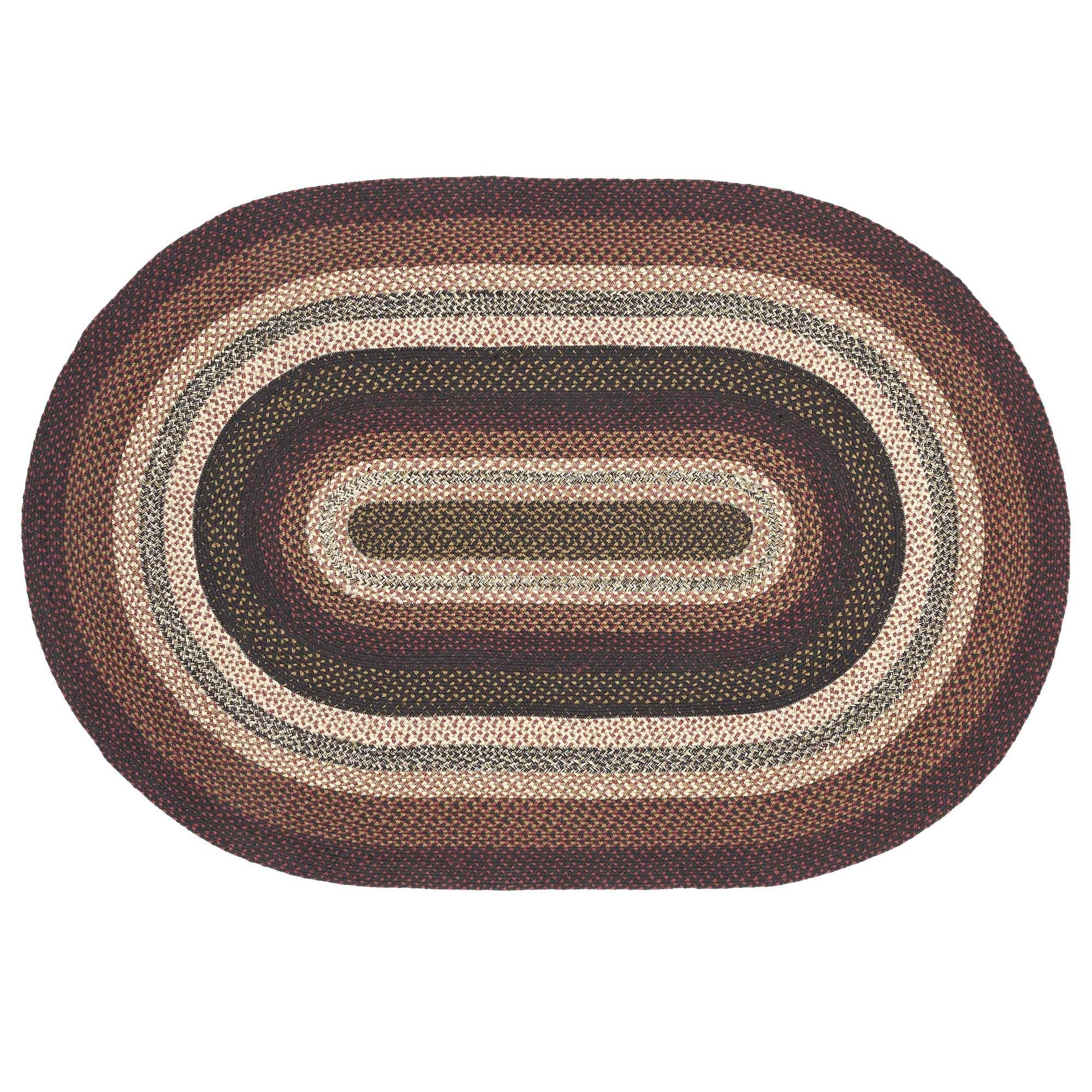 Beckham Jute Braided Rug Oval with Rug Pad 4'x6' VHC Brands