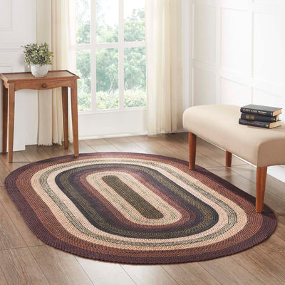 Beckham Jute Braided Rug Oval with Rug Pad 5'x8' VHC Brands