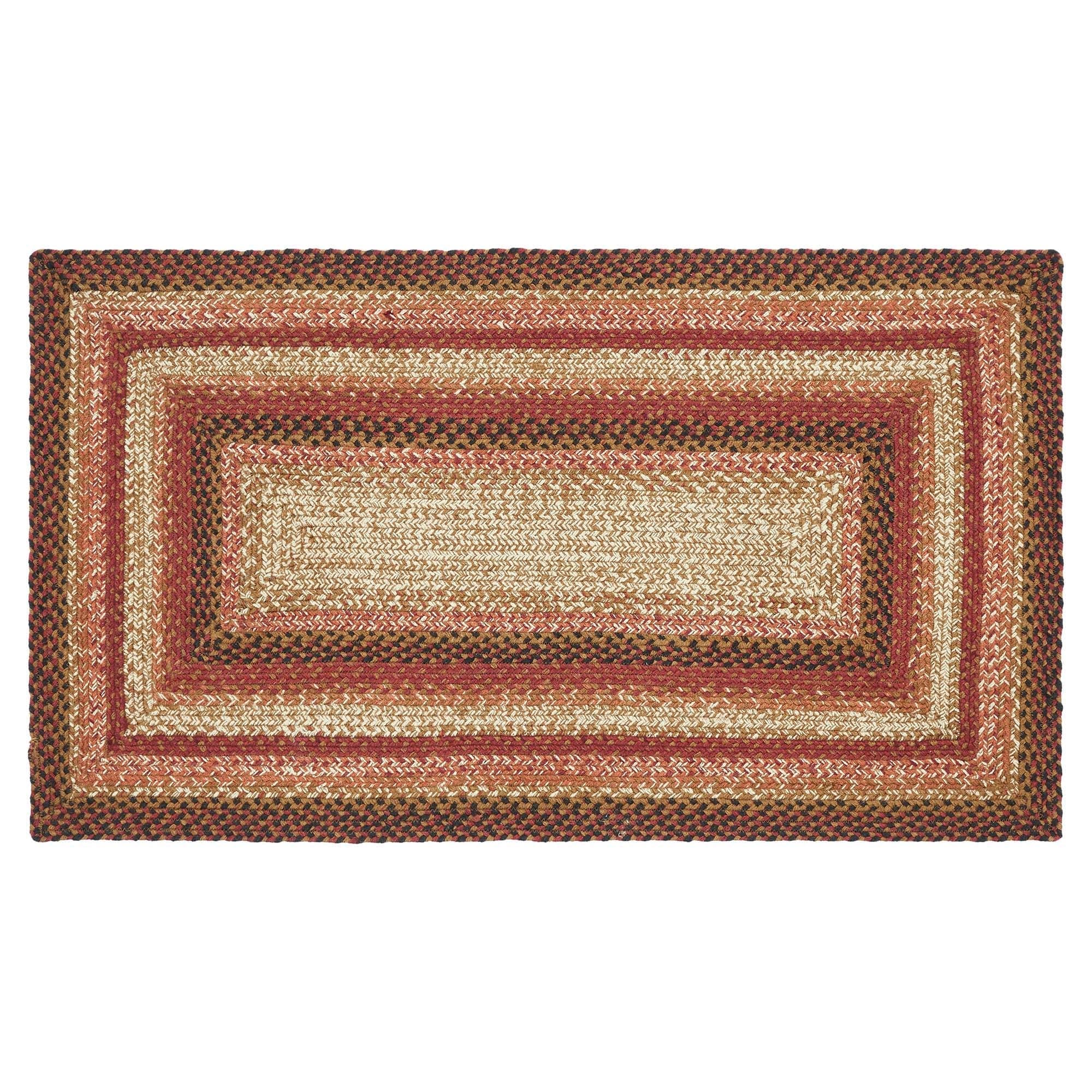 Ginger Spice Jute Braided Rug Rect with Rug Pad 27"x48" VHC Brands