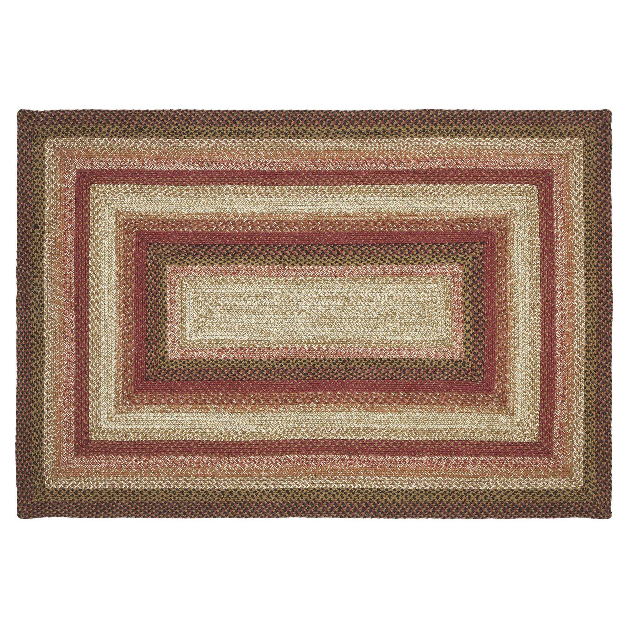 Ginger Spice Jute Braided Rug Rect with Rug Pad 4'x6' VHC Brands