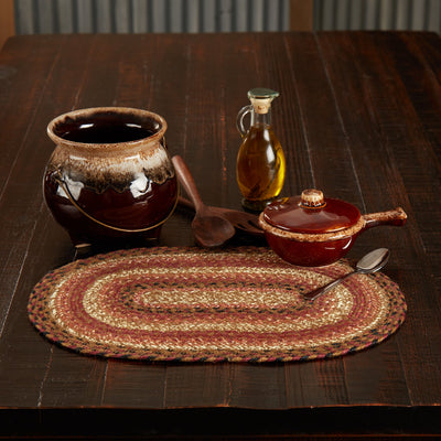 Ginger Spice Jute Braided Oval Placemat 12