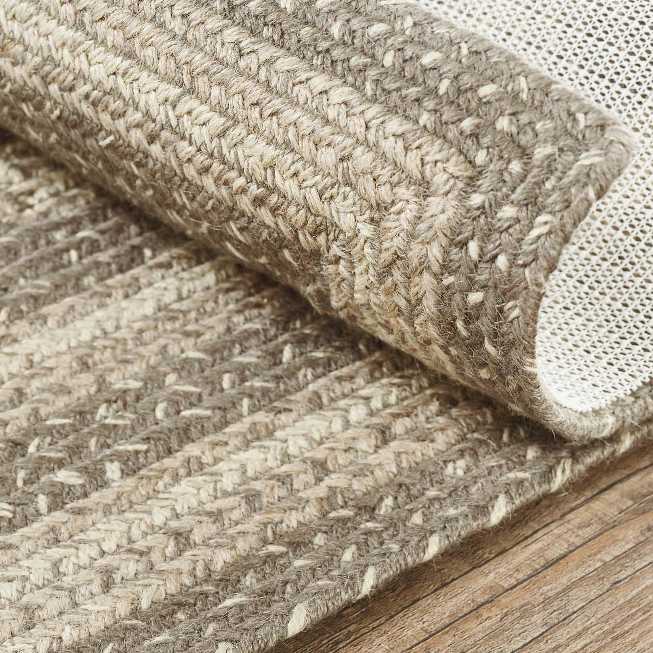 Cobblestone Jute Braided Rug Rect with Rug Pad 27"x48" VHC Brands