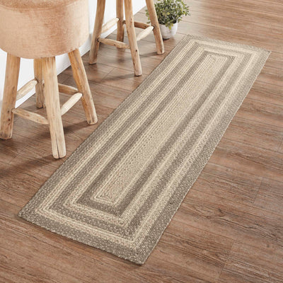 Cobblestone Jute Braided Rug/Runner Rect with Rug Pad 22