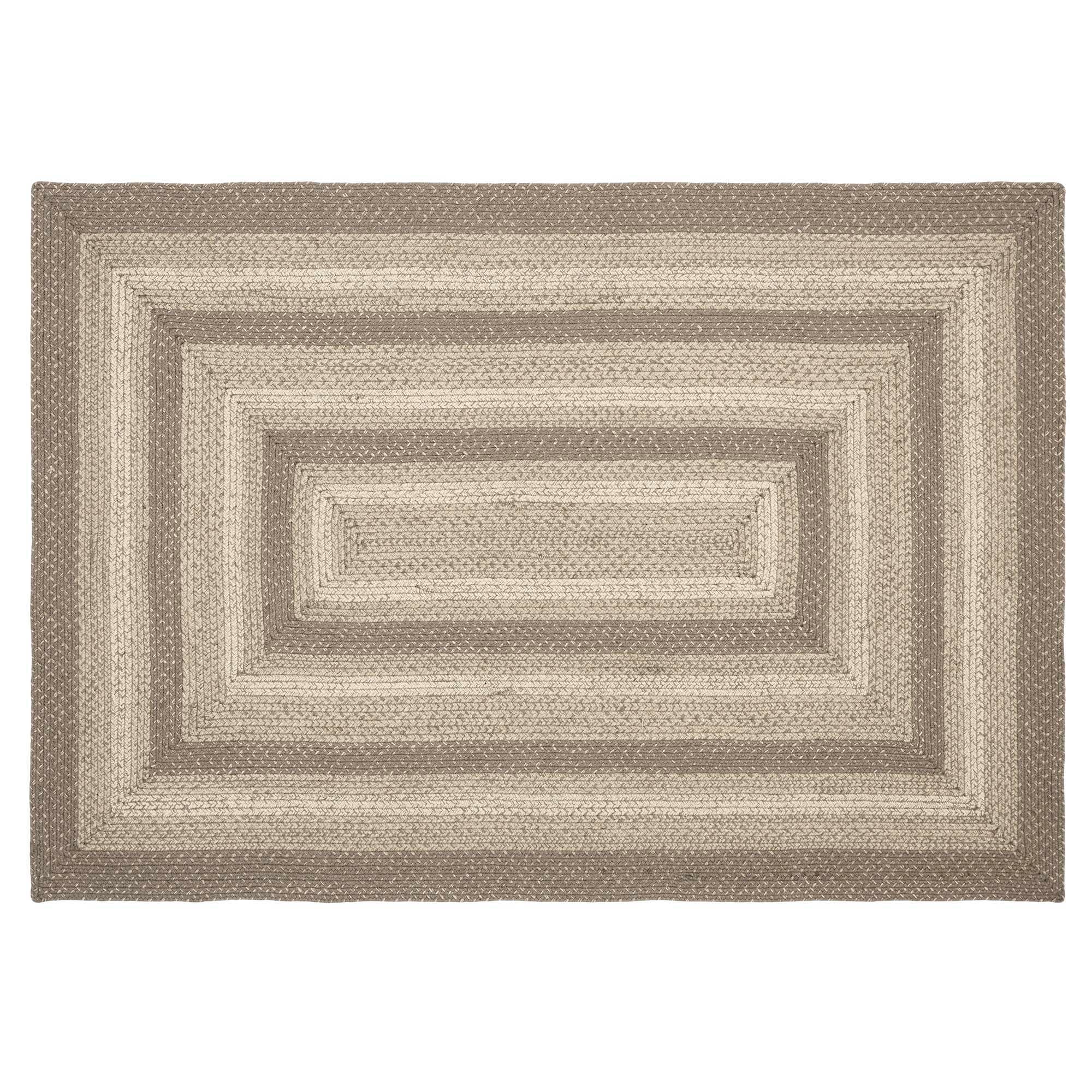 Cobblestone Jute Braided Rug Rect with Rug Pad 4'x6' VHC Brands