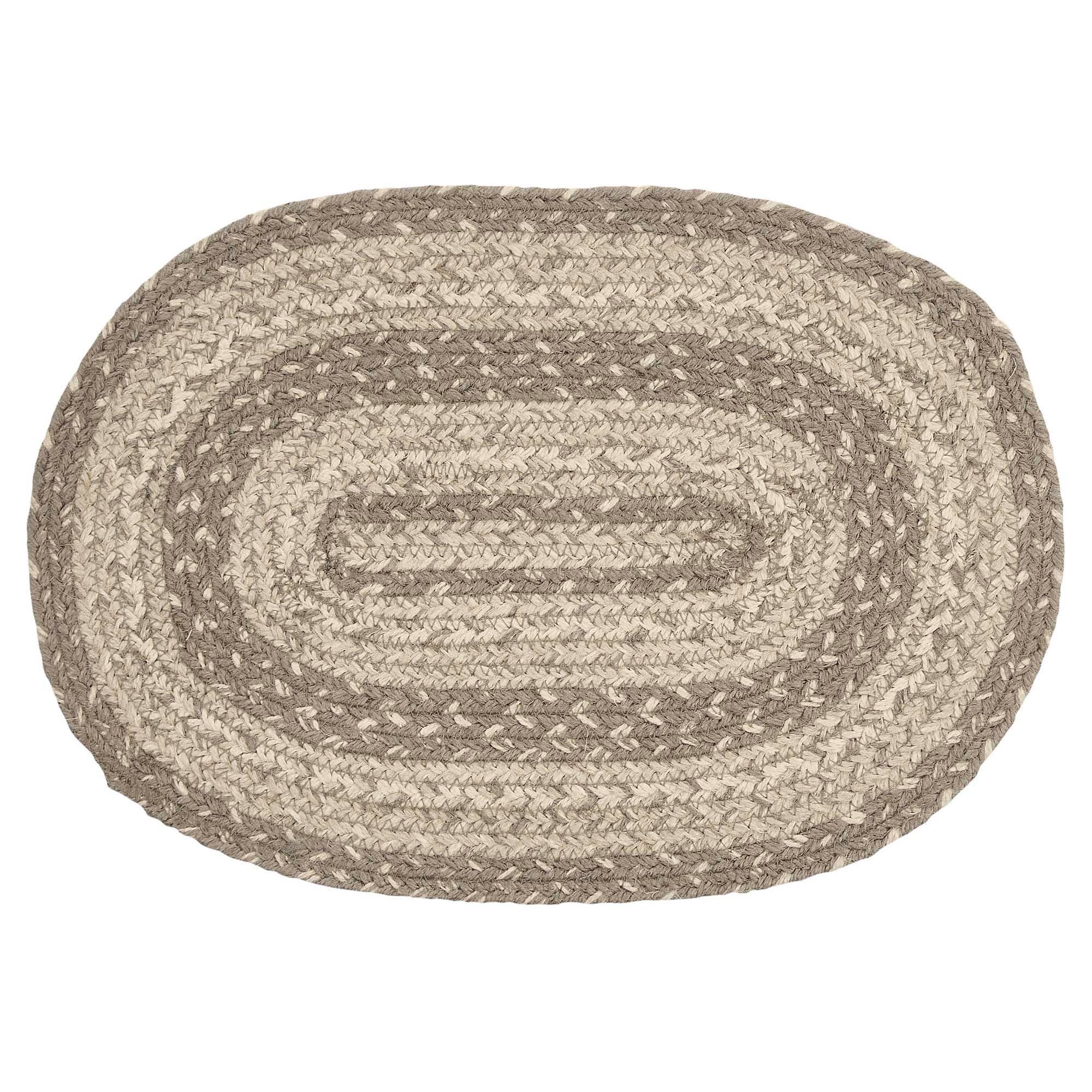 Cobblestone Jute Braided Oval Placemat 10x15 VHC Brands