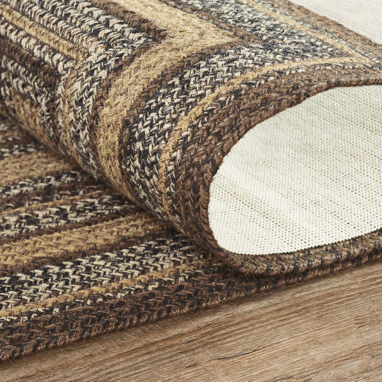 Espresso Jute Braided Rug/Runner Rect with Rug Pad 22"x72" VHC Brands